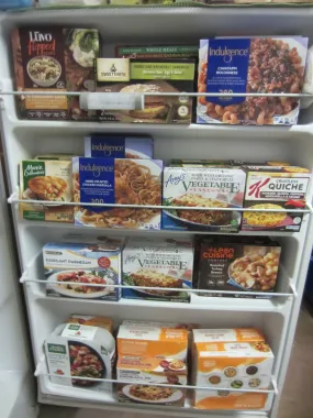 Freezer Door with Healthy Entrees