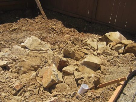 This area was a basin of rock.