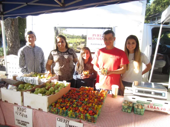The Whole Perez Family at the Farmer's Market